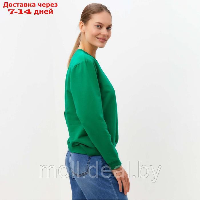 Свитшот женский, цвет ярко-зелёный, размер 48 - фото 4 - id-p220459356