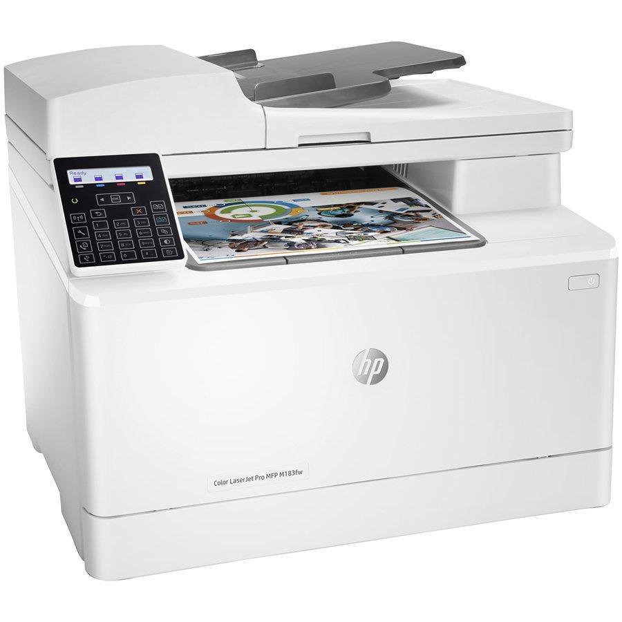 Комбайн HP COLOR LaserJet Pro MFP M183fw 7KW56A (A4 16стр/мин 256Mb LCD МФУ факс сетевой WiFi USB2.0 ADF) - фото 1 - id-p220480204