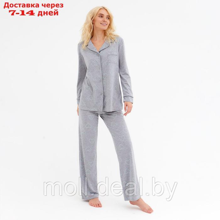 Пижама женская (рубашка и брюки) KAFTAN "Fresh" р. 52-54 - фото 1 - id-p220461328