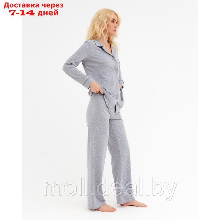 Пижама женская (рубашка и брюки) KAFTAN "Fresh" р. 52-54 - фото 3 - id-p220461328