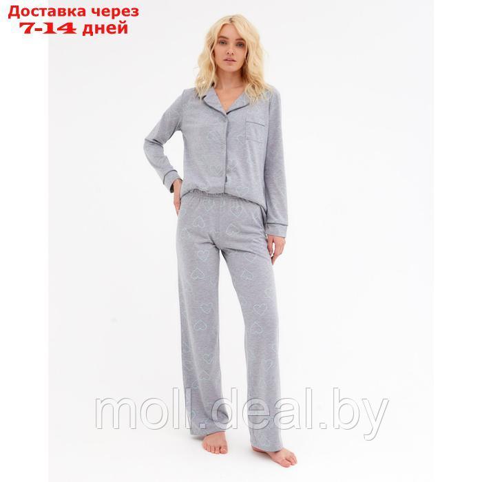 Пижама женская (рубашка и брюки) KAFTAN "Fresh" р. 52-54 - фото 5 - id-p220461328