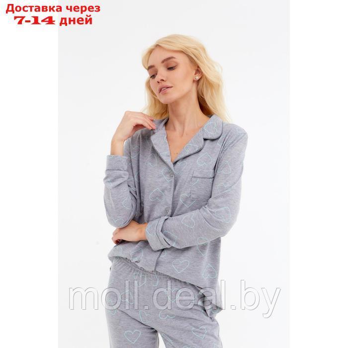 Пижама женская (рубашка и брюки) KAFTAN "Fresh" р. 52-54 - фото 6 - id-p220461328