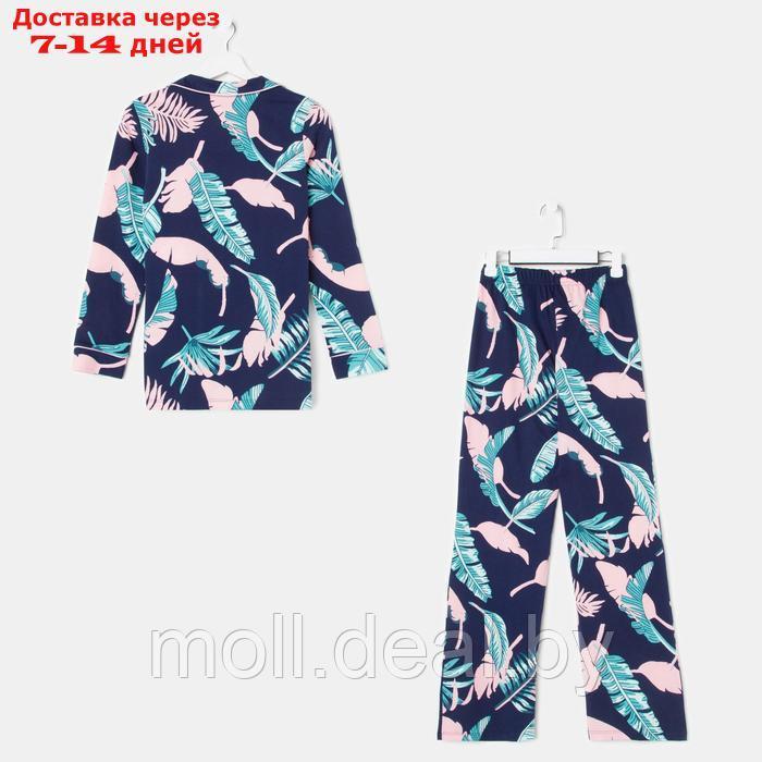 Пижама женская (рубашка и брюки) KAFTAN "Tropical dream" р. 52-54 - фото 2 - id-p220461330