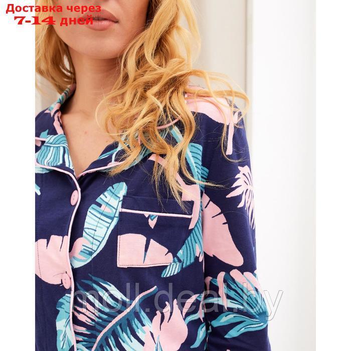Пижама женская (рубашка и брюки) KAFTAN "Tropical dream" р. 52-54 - фото 5 - id-p220461330