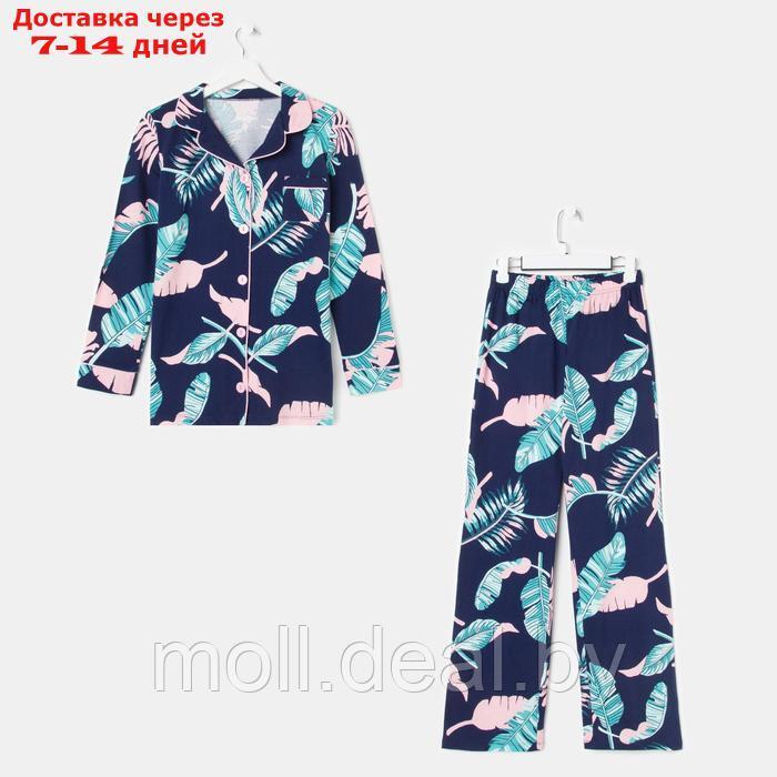 Пижама женская (рубашка и брюки) KAFTAN "Tropical dream" р. 52-54 - фото 8 - id-p220461330