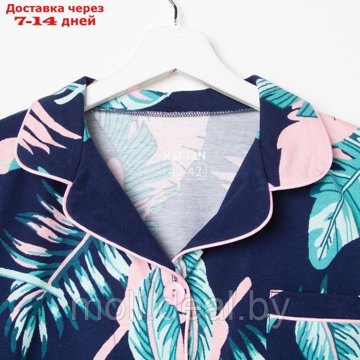 Пижама женская (рубашка и брюки) KAFTAN "Tropical dream" р. 52-54 - фото 9 - id-p220461330