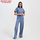 Пижама женская (футболка и брюки) KAFTAN "Basic" размер 48-50, цвет синий