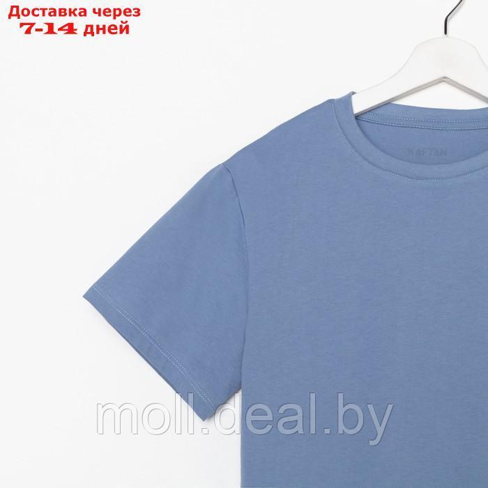 Пижама женская (футболка и брюки) KAFTAN "Basic" размер 48-50, цвет синий - фото 8 - id-p220461335