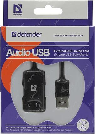 Defender Внешняя USB звуковая карта Audio USB USB - 2х3,5 мм jack, 0.1 м 63002, фото 2