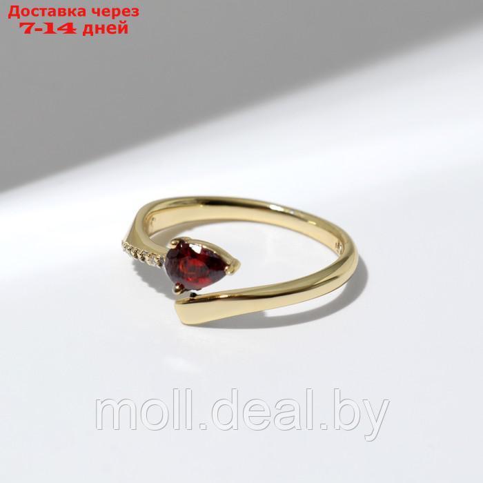 Кольцо XUPING капля, цвет красно-белый в золоте, размер 17 - фото 2 - id-p220461355