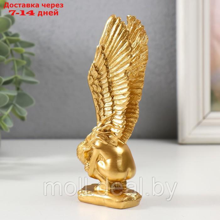 Сувенир полистоун "Ангел обнимает колени" золото 5х3,5х14 см - фото 3 - id-p218426297
