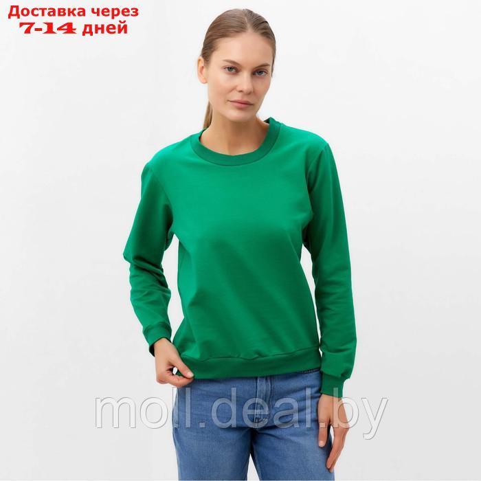 Свитшот женский, цвет ярко-зелёный, размер 50 - фото 1 - id-p220459399