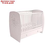 Кроватка детская Polini kids French 710, Teddy, с ящиком, цвет белый