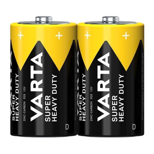 Батарейка Varta SUPERLIFE R20 D Shrink 2 Heavy Duty 1.5V (2020) (2/24/120) - фото 1 - id-p220480905
