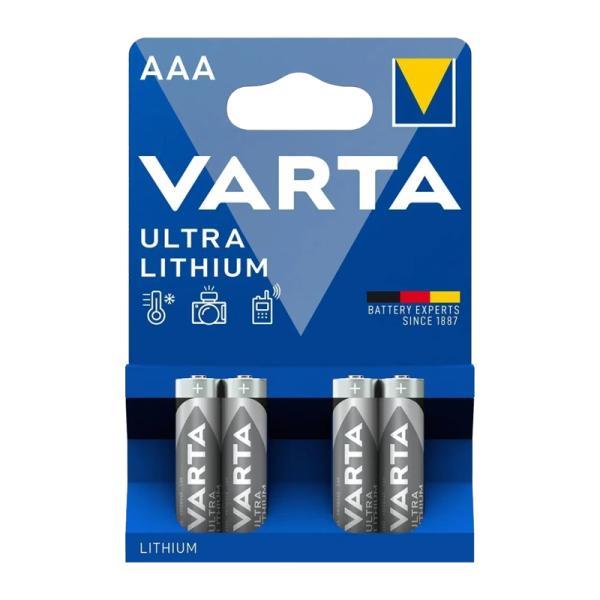 Батарейка Varta ULTRA FR03 AAA BL4 Lithium 1.5V (6103) (4/40/200) - фото 1 - id-p220480906