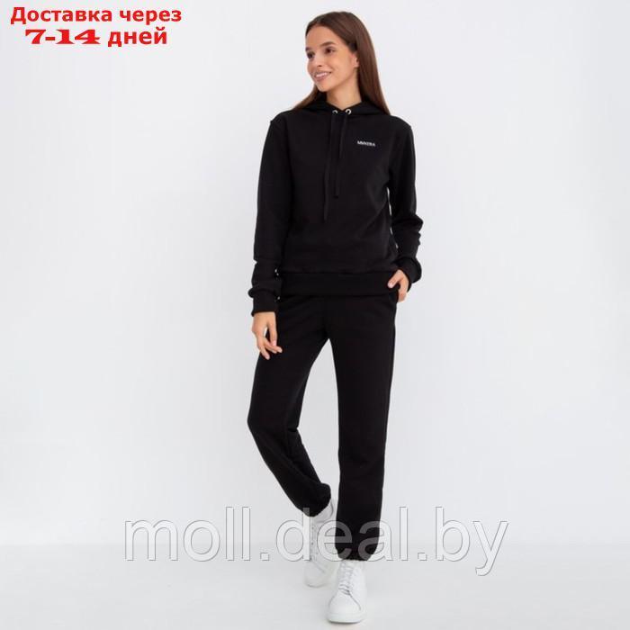 Комплект женский (толстовка/брюки), цвет чёрный, размер 46 - фото 1 - id-p220460407