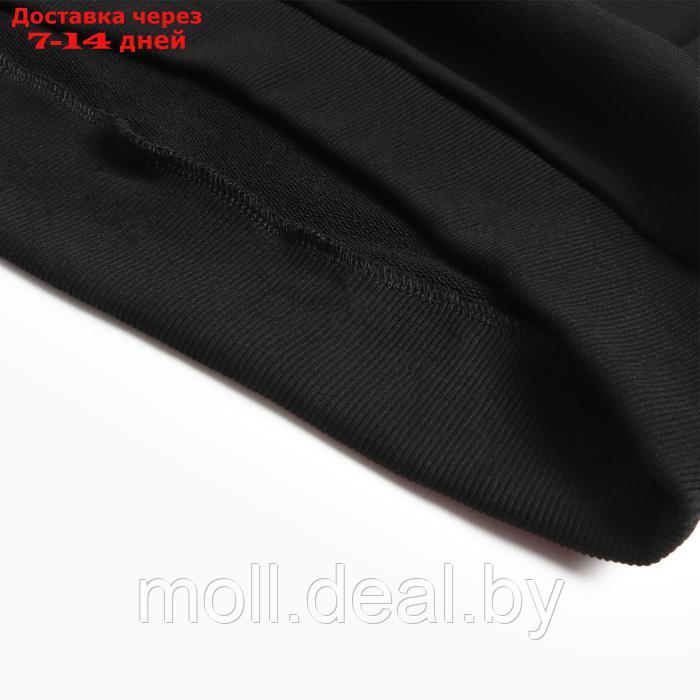 Комплект женский (толстовка/брюки), цвет чёрный, размер 46 - фото 2 - id-p220460407