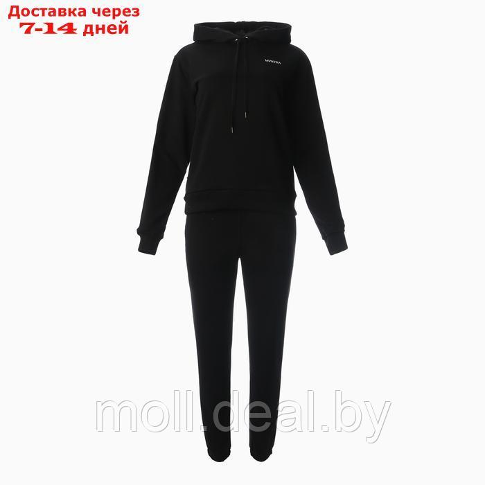 Комплект женский (толстовка/брюки), цвет чёрный, размер 46 - фото 8 - id-p220460407