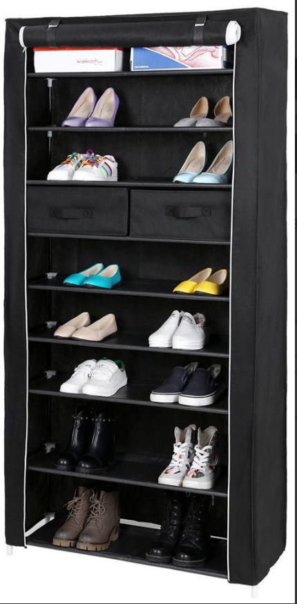 Органайзер для обуви,шкаф 9 полок (153х30х60см)черный - фото 2 - id-p204440762