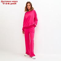 Комплект женский (свитшот/брюки), цвет фуксия, размер 50