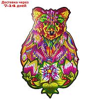 Деревянный пазл "Вдохновленный медведь", 36×23 см