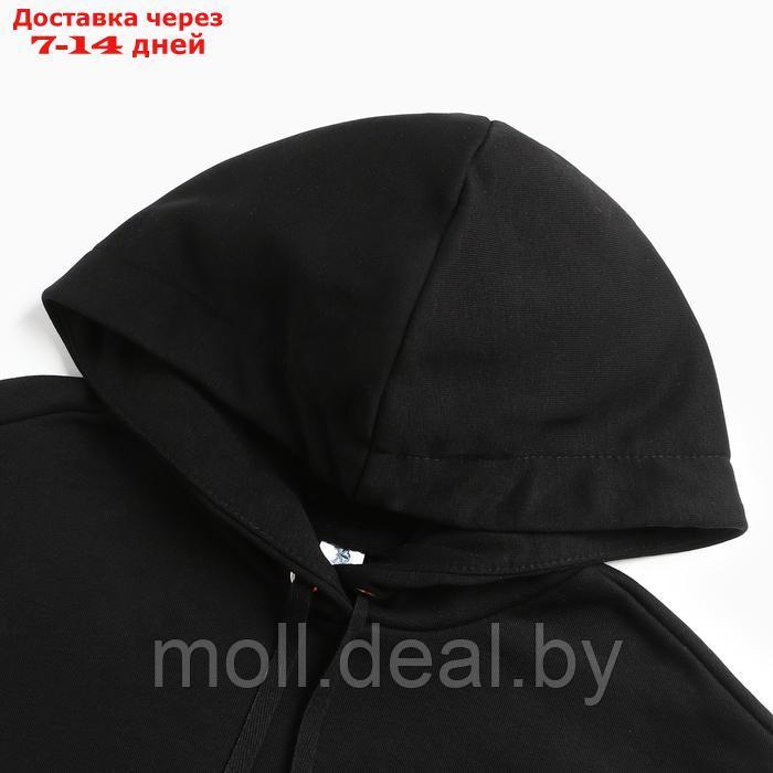 Комплект женский (толстовка/брюки), цвет чёрный, размер 44 - фото 10 - id-p220460437