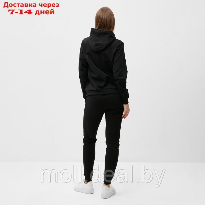 Комплект женский (фуфайка/брюки) НАЧЁС, цвет чёрный, размер 46 - фото 3 - id-p220460467