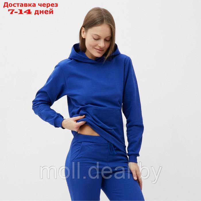 Комплект женский (фуфайка/брюки) НАЧЁС, цвет синий, размер 44 - фото 2 - id-p220460468