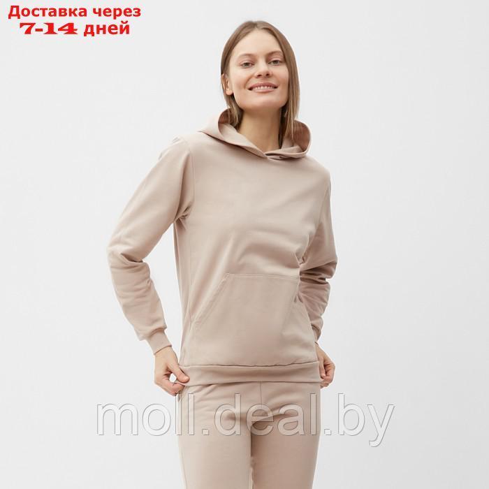 Комплект женский (фуфайка/брюки) НАЧЁС, цвет бежевый, размер 44 - фото 2 - id-p220460469