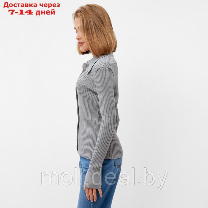 Джемпер женский MINAKU: Knitwear collection цвет серый, размер 46-48 - фото 6 - id-p220459491