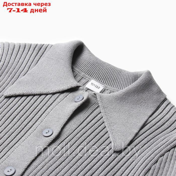 Джемпер женский MINAKU: Knitwear collection цвет серый, размер 46-48 - фото 9 - id-p220459491