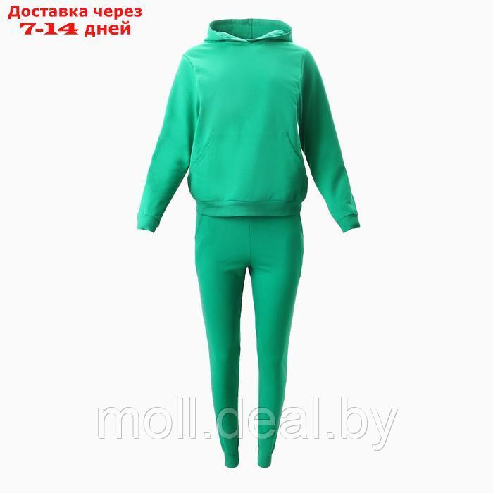 Комплект женский (фуфайка/брюки) НАЧЁС, цвет зелёный, размер 50 - фото 1 - id-p220460471