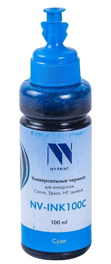 Чернила NVP универсальные на водной основе для Сanon, Epson, НР, Lexmark (100 ml) Cyan - фото 1 - id-p220480769