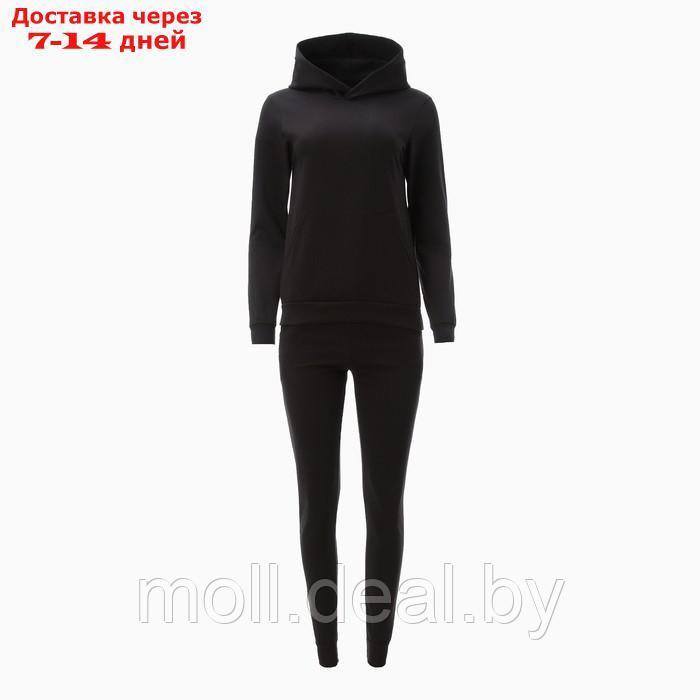 Комплект женский (фуфайка/брюки) НАЧЁС, цвет чёрный, размер 54 - фото 4 - id-p220460495