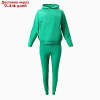 Комплект женский (фуфайка/брюки) НАЧЁС, цвет зелёный, размер 52