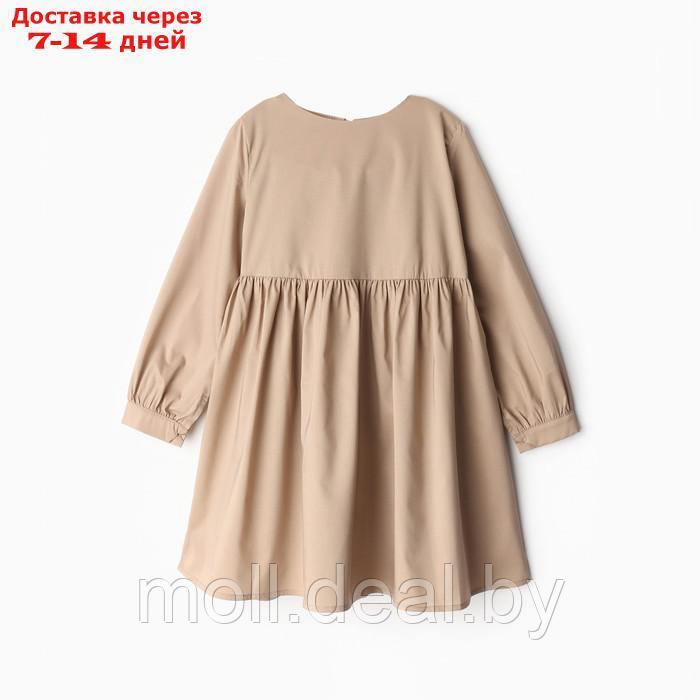 Платье для девочки MINAKU цвет бежевый, рост 122 см - фото 1 - id-p220458585