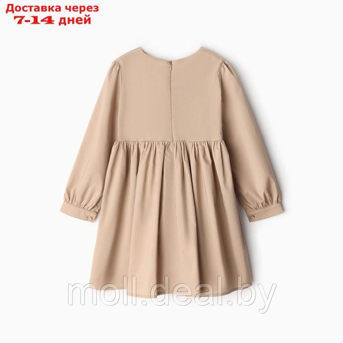 Платье для девочки MINAKU цвет бежевый, рост 122 см - фото 5 - id-p220458585