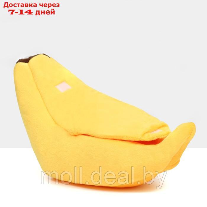 Лежанка-домик для животных "Банан", 40 х 15 х 10 см, жёлтый - фото 2 - id-p220459584