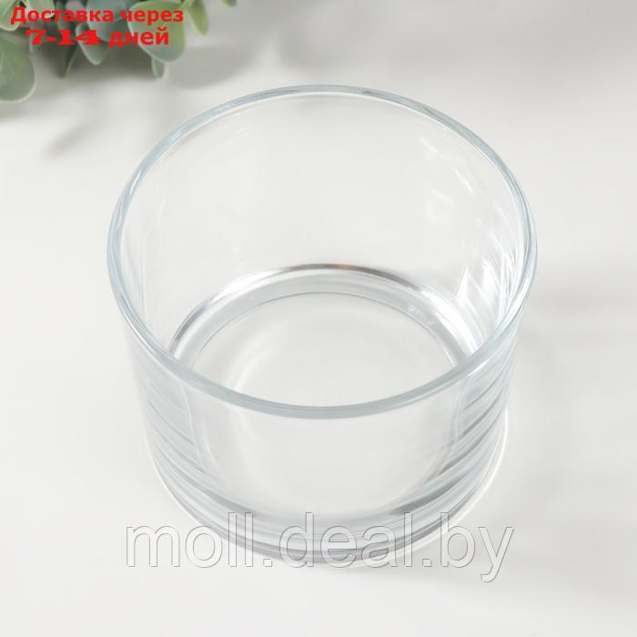 Подсвечник стекло на 1 свечу "Круглый" прозрачный 10,8х10,8х7,8 см - фото 2 - id-p220460597