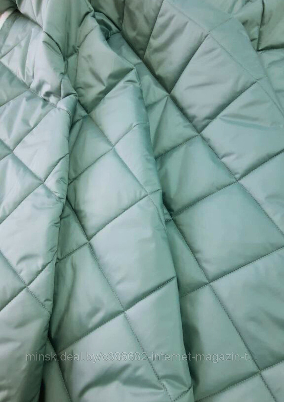 Ткань курточная Таффета 380T стеганая на утеплителе Хупон Прайм 250 гр/м Олива