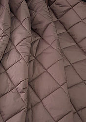 Ткань курточная Таффета 380T стеганая на утеплителе Хупон Прайм 250 гр/м Шоколад