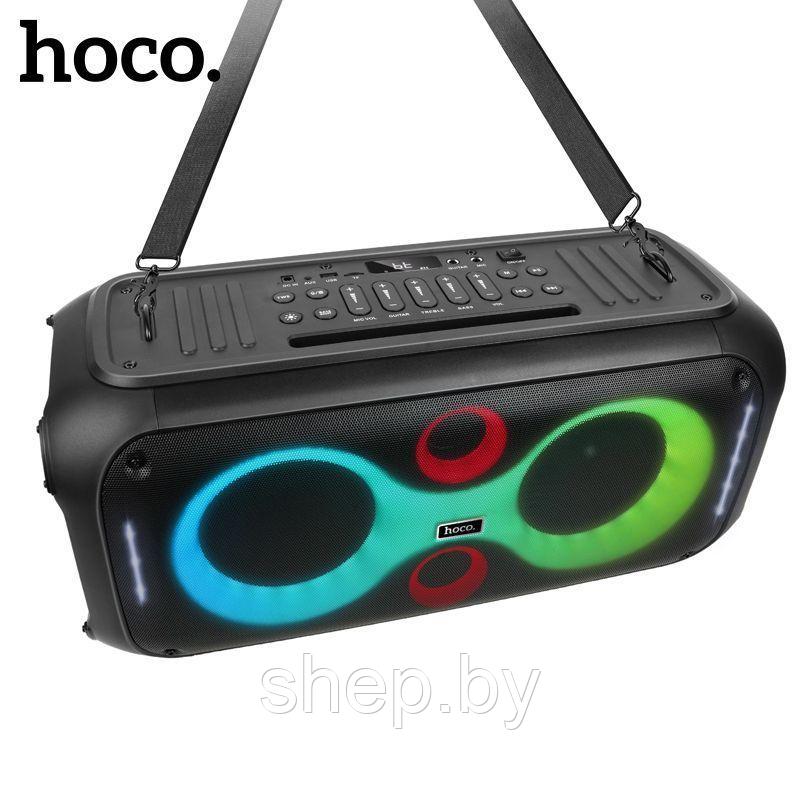 Беспроводная колонка Hoco DS50 (6000 mah,50W) цвет: черный + беспроводной микрофон NEW!!! - фото 1 - id-p220483204