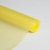 Коврик противоскользящий 30х150см Круги прозрачный желтый