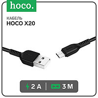 Кабель Носо Х20 microUSB-USB 2А 3м PVC черный