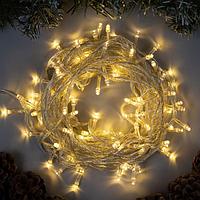 Гирлянда Нить 10м 100LED свечение тёплое белое