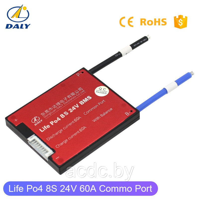 BMS LFP 8S 24V 200А DALY common port with balance
