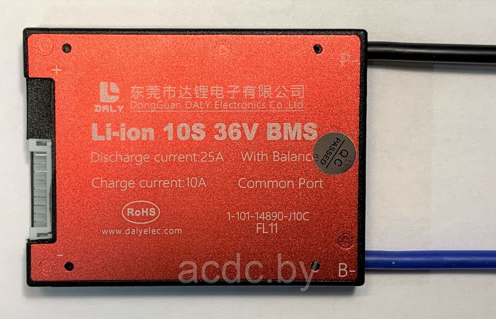 BMS Li-ion 10S 36V 25A DALY common port with balance - фото 1 - id-p220488587