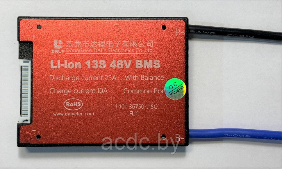 BMS Li-ion 13S 48V 30A DALY common port with balance - фото 1 - id-p220488607