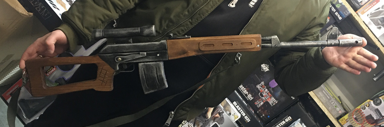 Снайперская винтовка Драгунова (СВД) с ремнем, деревянная - фото 2 - id-p220488697