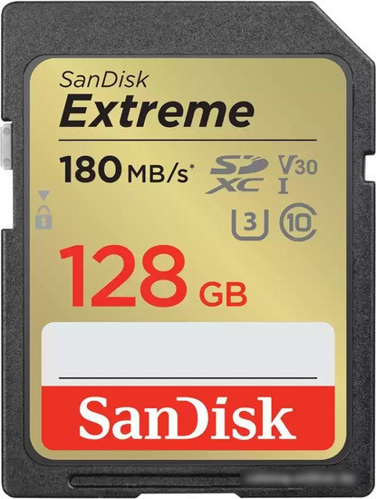 Карта памяти SanDisk Extreme SDXC SDSDXVA-128G-GNCIN 128GB - фото 1 - id-p220488967